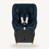 Navy blue car seat with visible Maxi-Cosi branding on a white background.